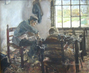 Max Liebermann Painting - zapatero 1881 Max Liebermann Impresionismo alemán